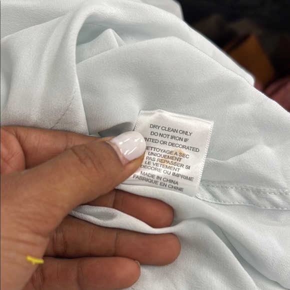 EQUIPMENT FEMME blouse faded light blue green size Large - Picture 7 of 8